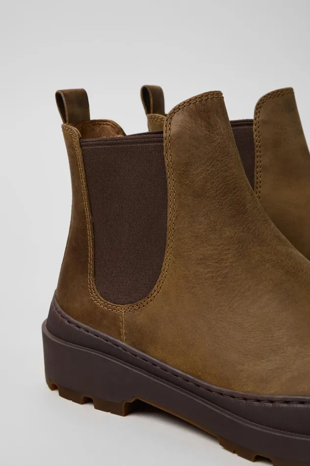 Men Brutus Trek MICHELIN Brown Nubuck Ankle Boots Camper Ankle Boots