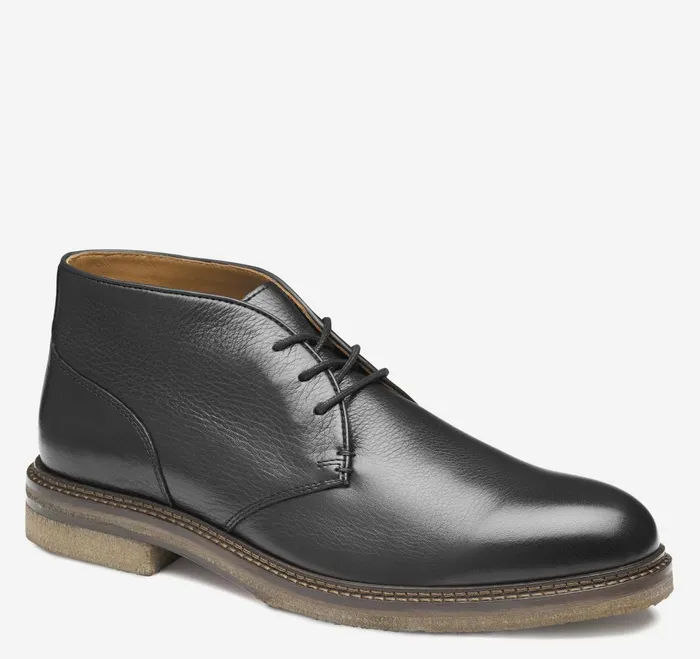 Men Calder Chukka Black Tumbled Full Grain JohnstonandMurphy Boots