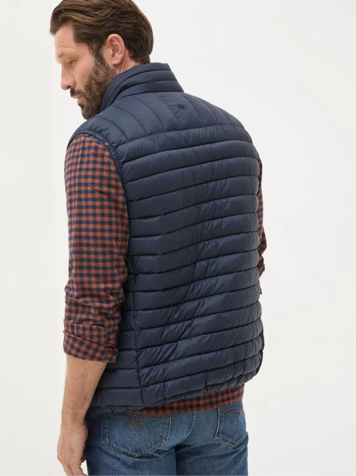 Men Coats and Jackets Fat Face Blue Navy Dartmouth Gilet