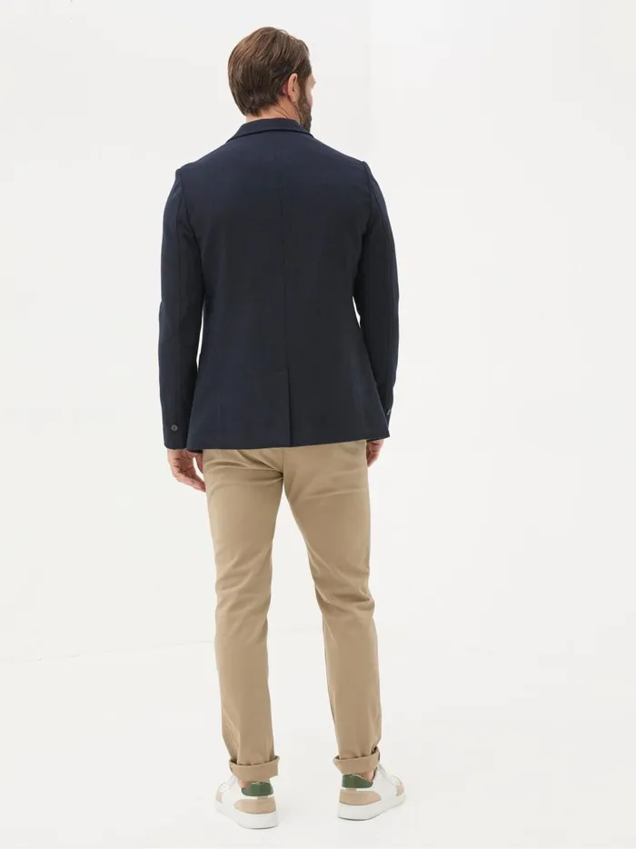 Men Coats and Jackets Fat Face Blue Navy Witley Wool Blazer