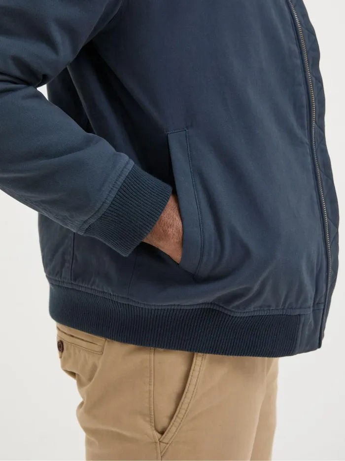 Men Coats and Jackets Fat Face Chester Blue Bomber Jacket