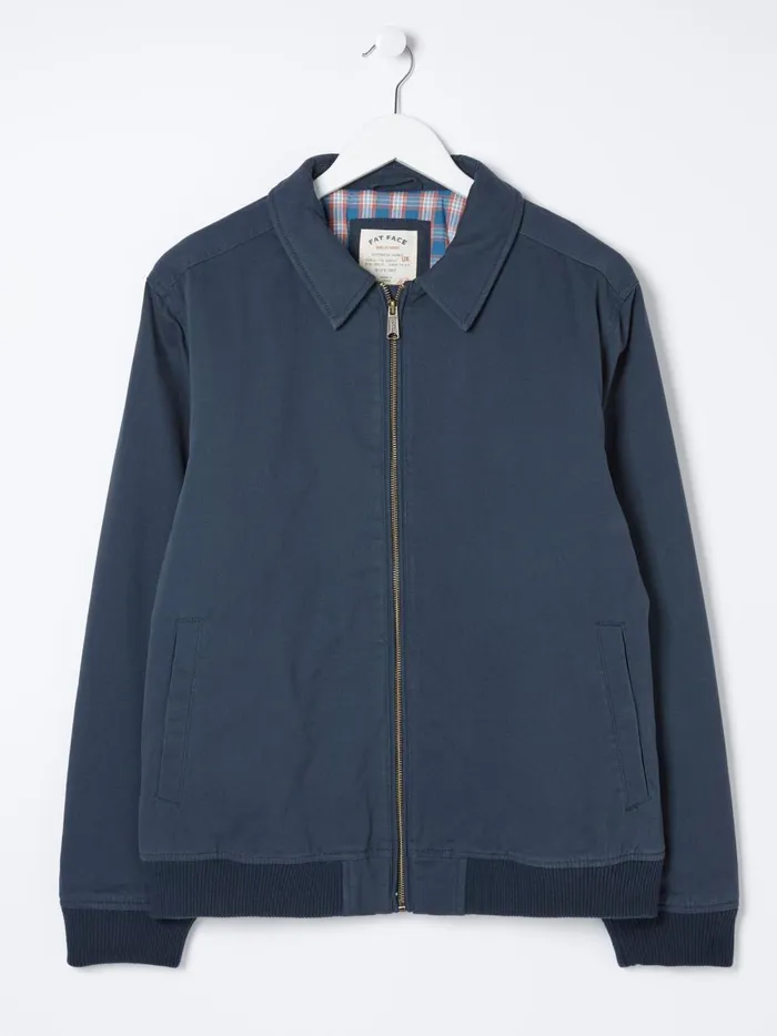 Men Coats and Jackets Fat Face Chester Blue Bomber Jacket
