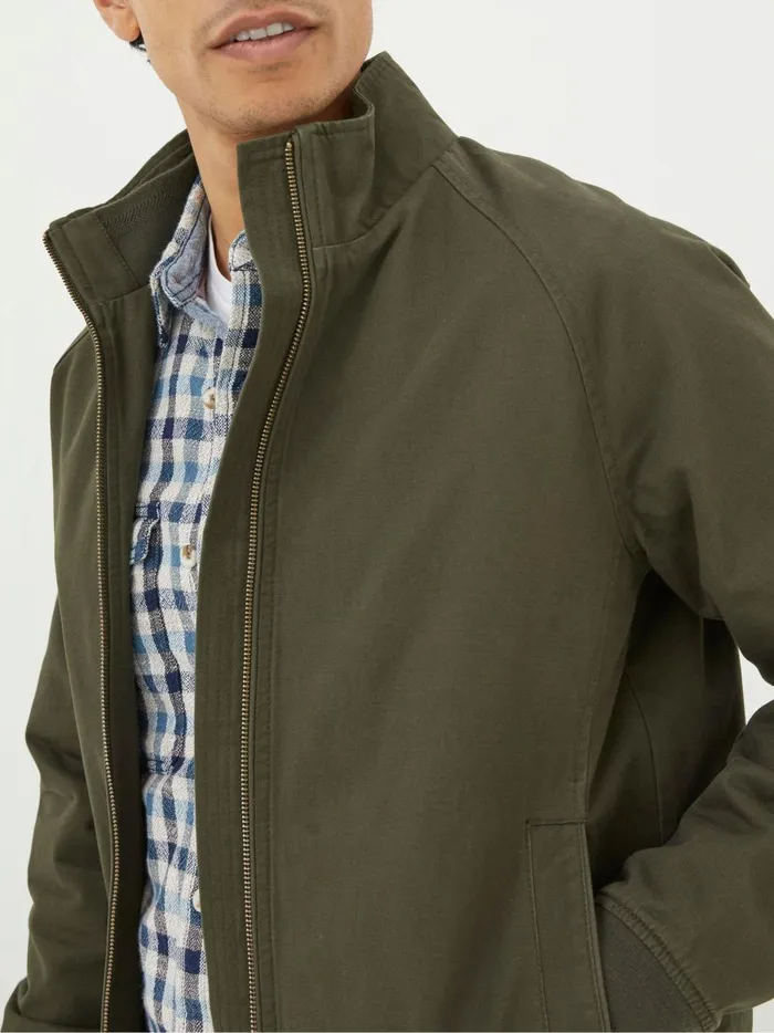 Men Coats and Jackets Fat Face Harrington Green Bomber Jacket