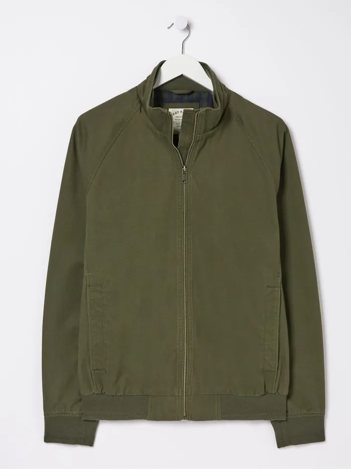 Men Coats and Jackets Fat Face Harrington Green Bomber Jacket