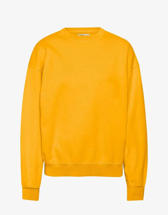Men Crewneck Sweatshirts Colorful Standard Organic Oversized Crew Burned Yellow Men Crewneck Sweatshirts Colorful Standard Organic Oversized Crew Burned Yellow