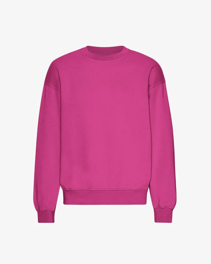 Men Crewneck Sweatshirts Colorful Standard Organic Oversized Crew Magenta Blaze Men Crewneck Sweatshirts Colorful Standard Organic Oversized Crew Magenta Blaze