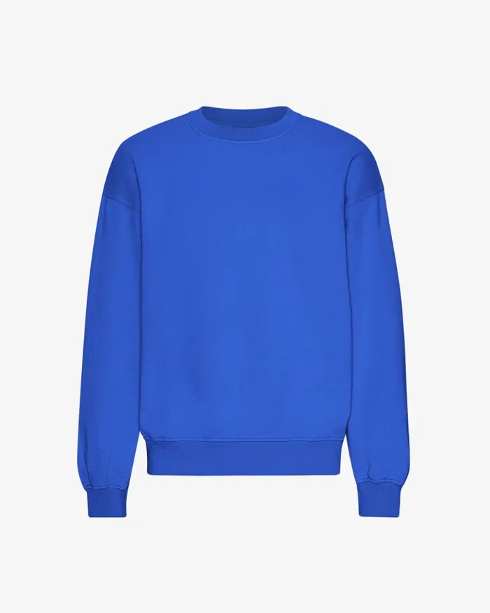 Men Crewneck Sweatshirts Colorful Standard Organic Oversized Crew Sapphire Blue Men Crewneck Sweatshirts Colorful Standard Organic Oversized Crew Sapphire Blue