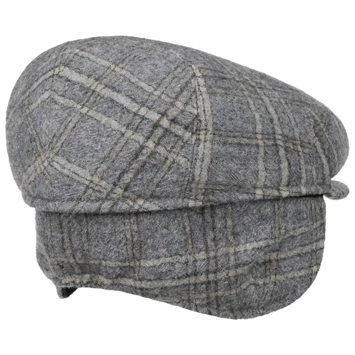Men Flat Caps Mayser Merlino Casual Flat Cap With Ear Flaps Grayblue