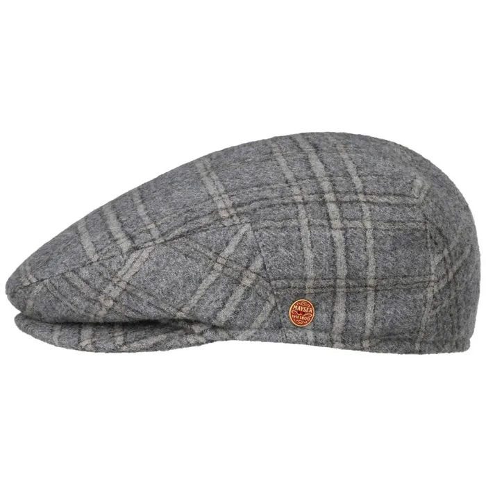 Men Flat Caps Mayser Merlino Casual Flat Cap With Ear Flaps Grayblue