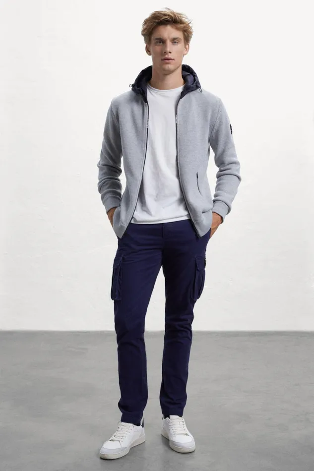 Men Grey Lesca Knitted Jumper Ecoalf Knitwear