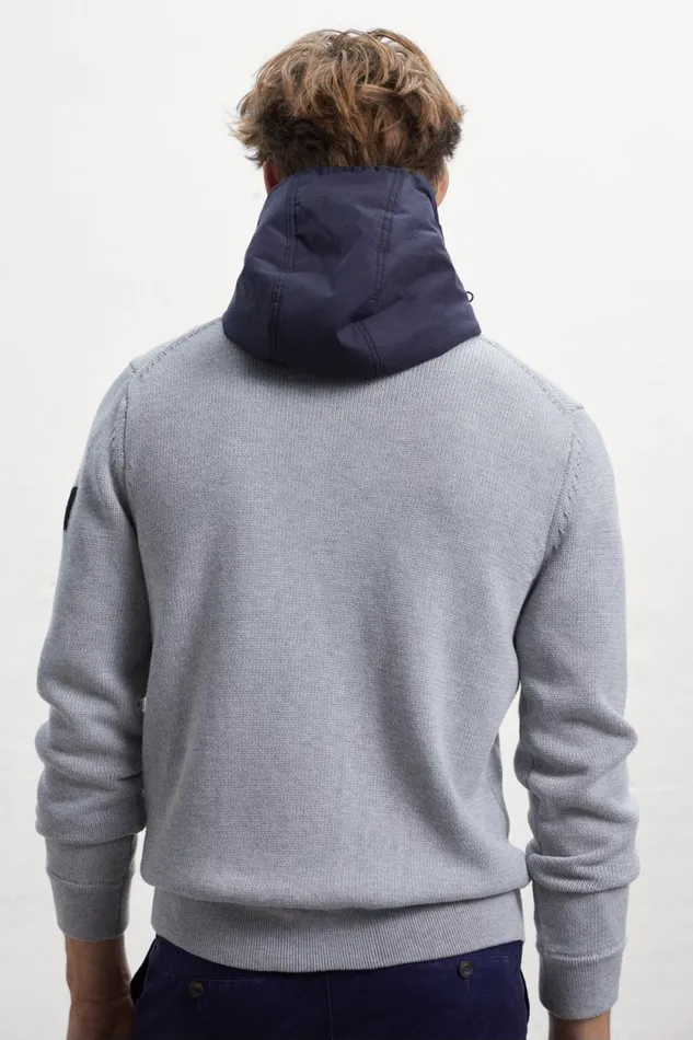 Men Grey Lesca Knitted Jumper Ecoalf Knitwear