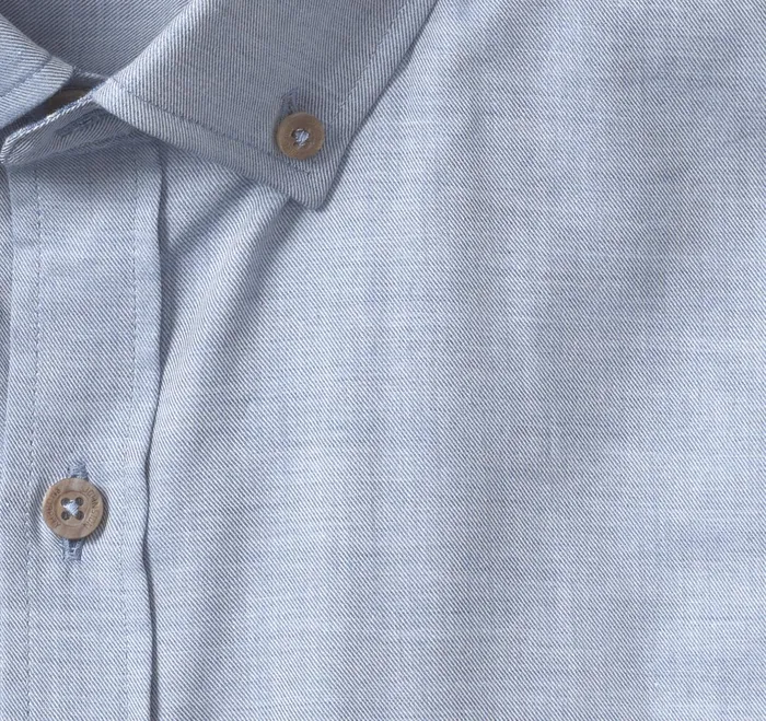 Men Heathered Shirt Blue Melange Twill JohnstonandMurphy Shirts Men Heathered Shirt Blue Melange Twill JohnstonandMurphy Shirts