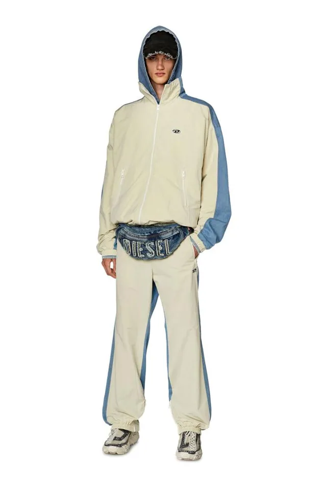 Men JBright Bluewhite Diesel Outerwear And Jackets