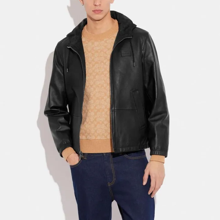Men Jackets and Outerwear Coach Reversible Leather Jacket Charcoal Signatureblack Men Jackets and Outerwear Coach Reversible Leather Jacket Charcoal Signatureblack