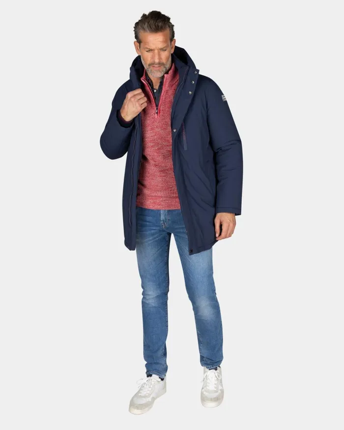Men Jackets NZA New Zealand Auckland Dark Blue Parka With Standing Collar 8211 Winter Navy Men Jackets NZA New Zealand Auckland Dark Blue Parka With Standing Collar 8211 Winter Navy