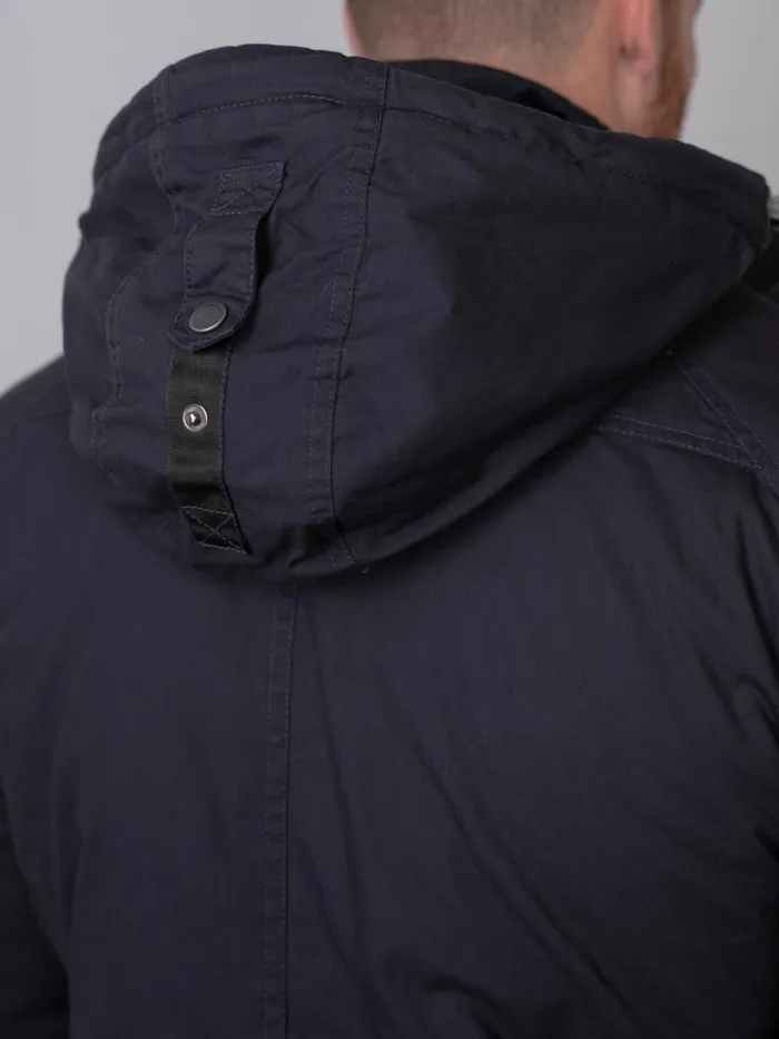 Men Jackets Petrol Industries Lined Parka Dark Navy