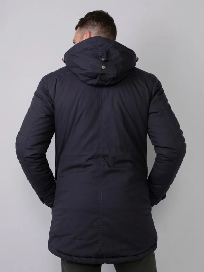 Men Jackets Petrol Industries Lined Parka Dark Navy