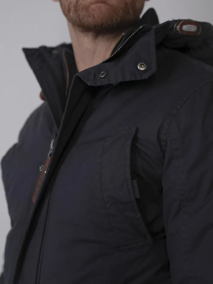 Men Jackets Petrol Industries Lined Parka Dark Navy