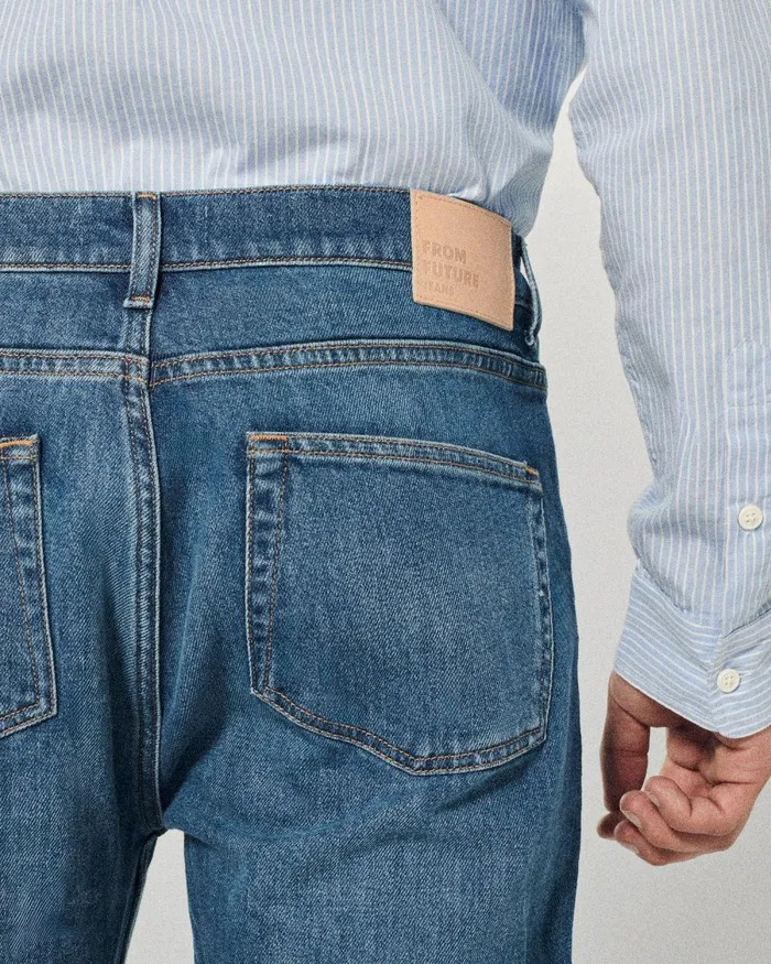Men Jeans From Future Skinny John Jeans Dark Blue