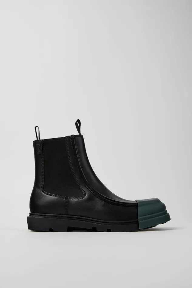 Men Junction Black Leather Ankle Boot Camper Ankle Boots Men Junction Black Leather Ankle Boot Camper Ankle Boots