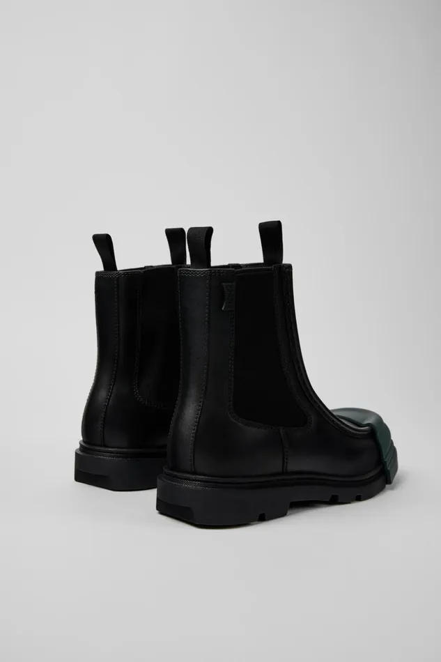 Men Junction Black Leather Ankle Boot Camper Ankle Boots Men Junction Black Leather Ankle Boot Camper Ankle Boots