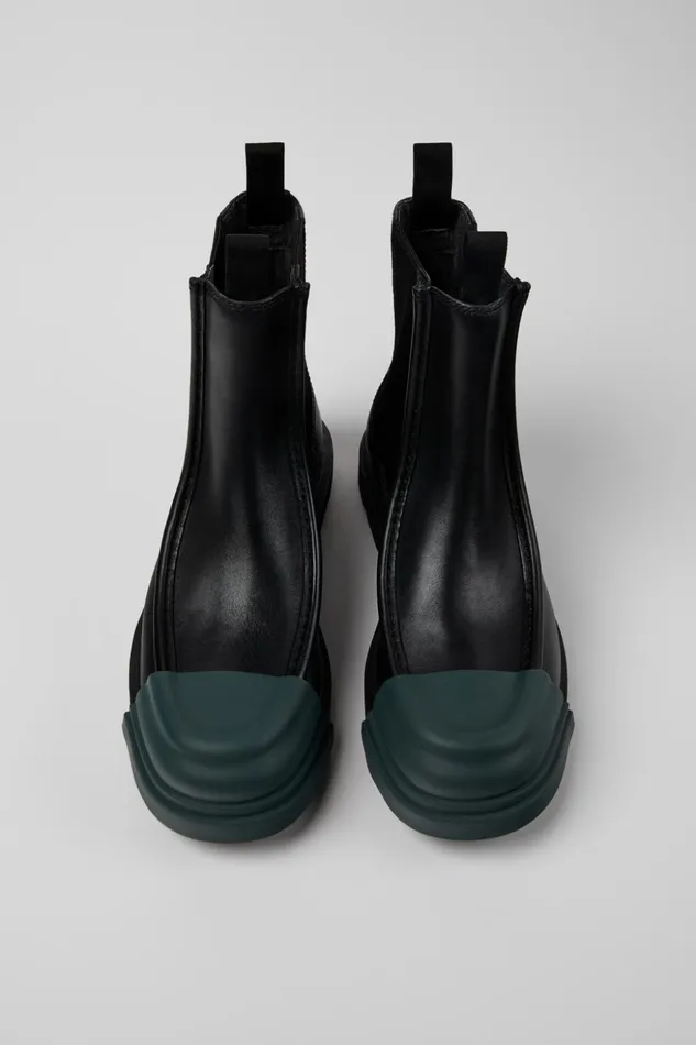 Men Junction Black Leather Ankle Boot Camper Ankle Boots Men Junction Black Leather Ankle Boot Camper Ankle Boots
