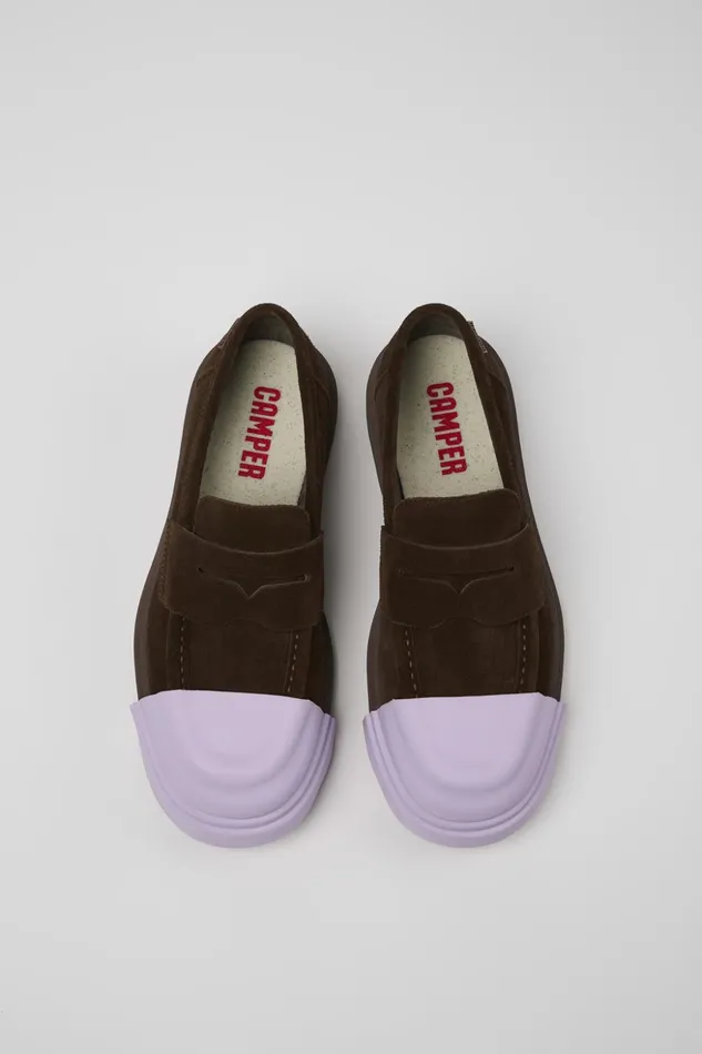 Men Junction Brown Nubuck Moccasin Camper Formal Shoes Men Junction Brown Nubuck Moccasin Camper Formal Shoes