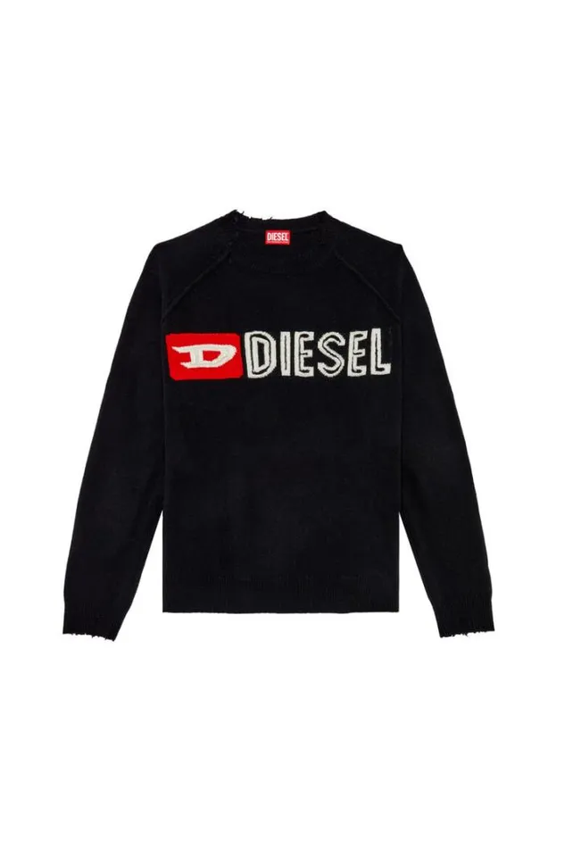 Men KSariaB Black Diesel Knitwear Men KSariaB Black Diesel Knitwear