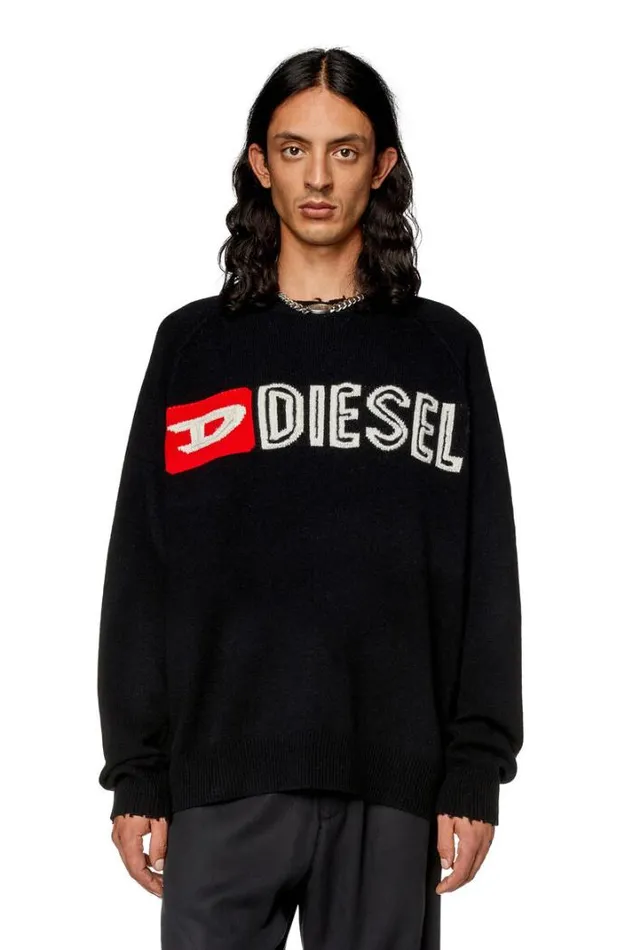 Men KSariaB Black Diesel Knitwear Men KSariaB Black Diesel Knitwear