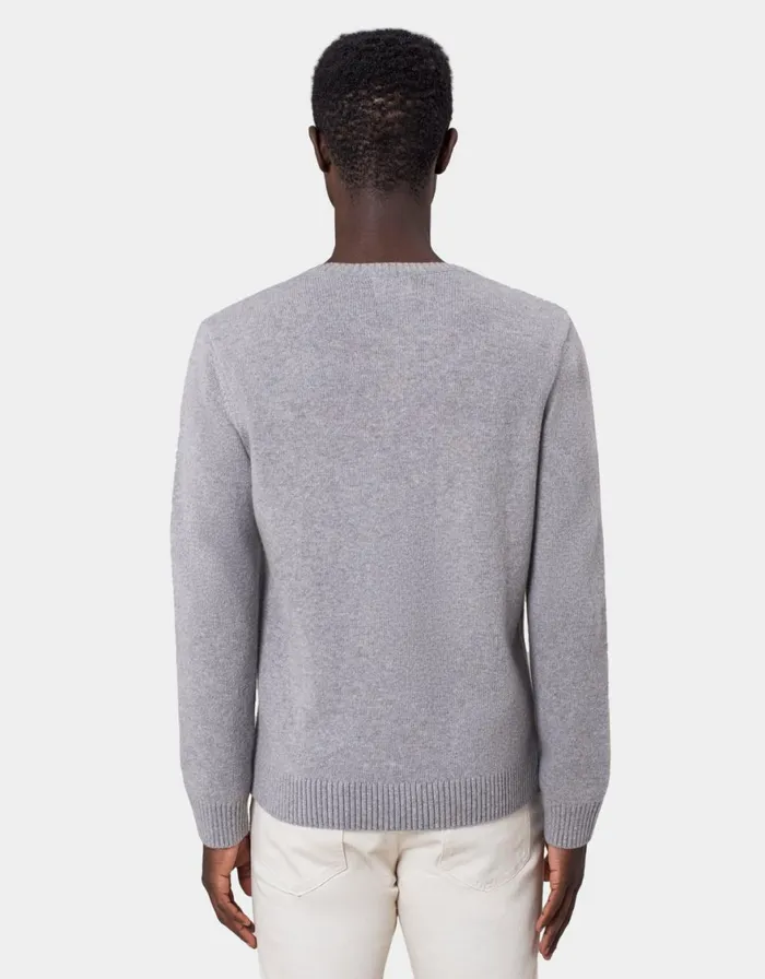 Men Knit Sweaters Colorful Standard Classic Merino Wool Crew Pacific Blue