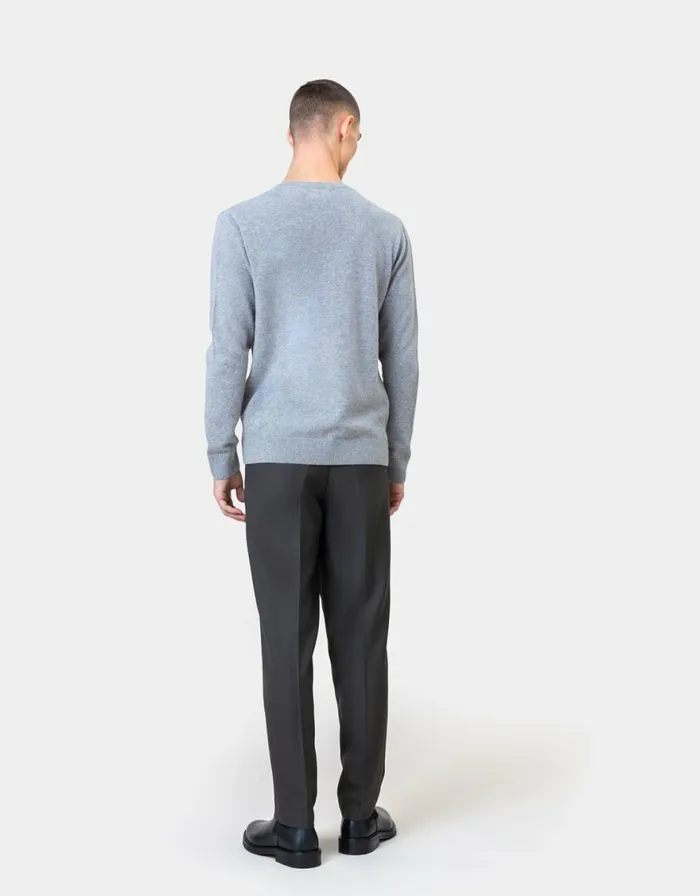 Men Knit Sweaters Colorful Standard Light Merino Wool Crew Stone Blue