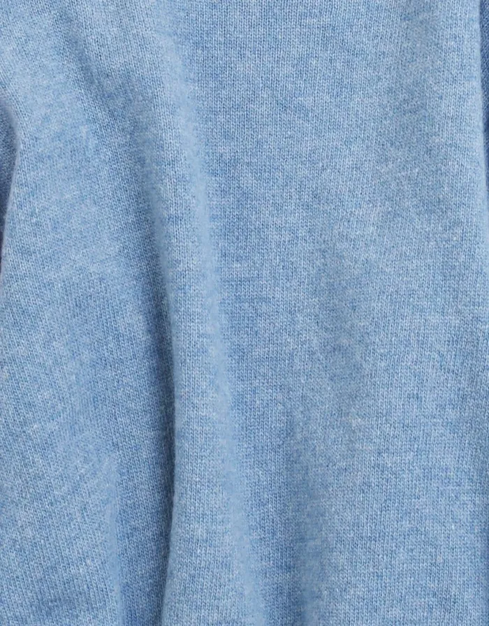 Men Knit Sweaters Colorful Standard Light Merino Wool Crew Stone Blue