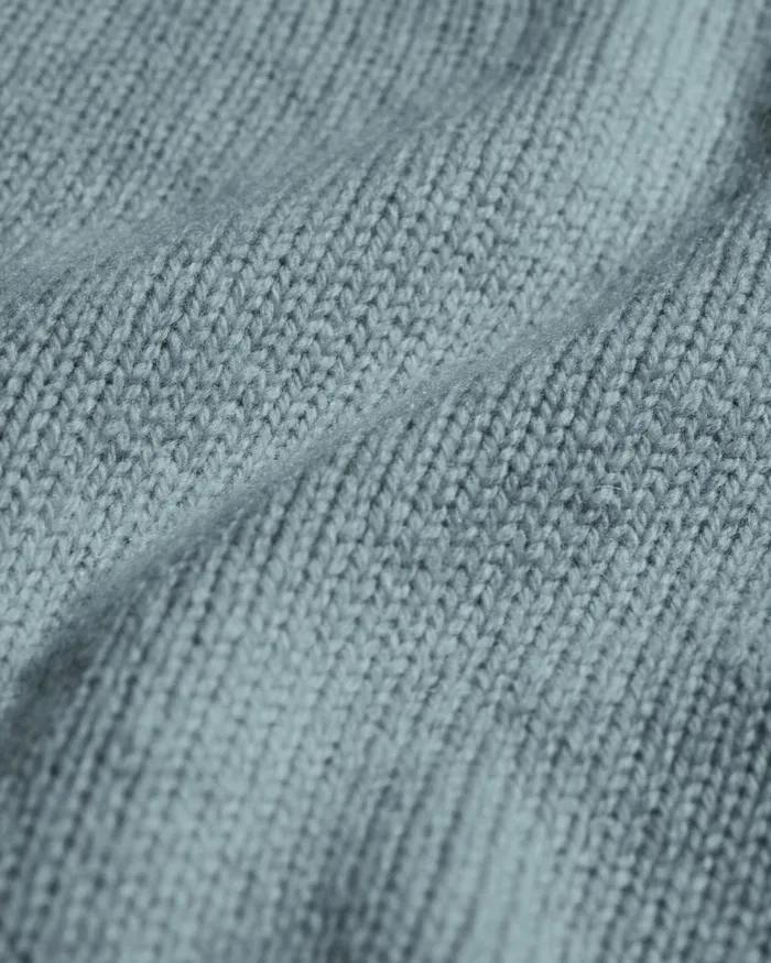 Men Knit Sweaters Colorful Standard Oversized Merino Wool Crew Stone Blue