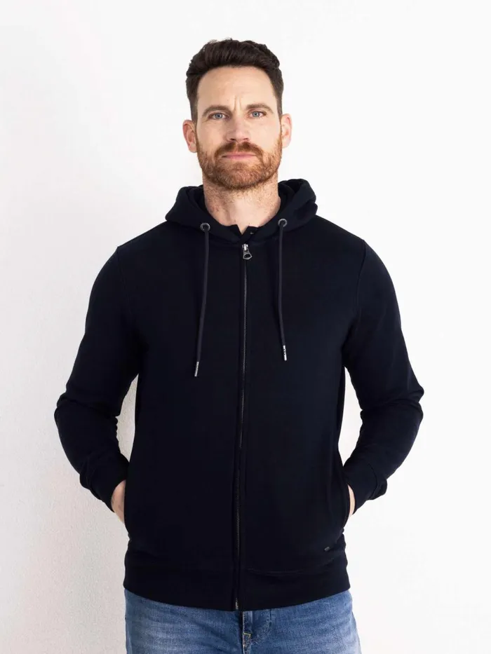 Men Knits and Sweats Petrol Industries Essential Zip Hoodie Midnight Navy