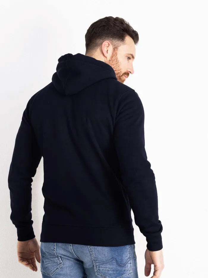 Men Knits and Sweats Petrol Industries Essential Zip Hoodie Midnight Navy