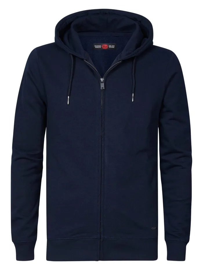 Men Knits and Sweats Petrol Industries Essential Zip Hoodie Midnight Navy