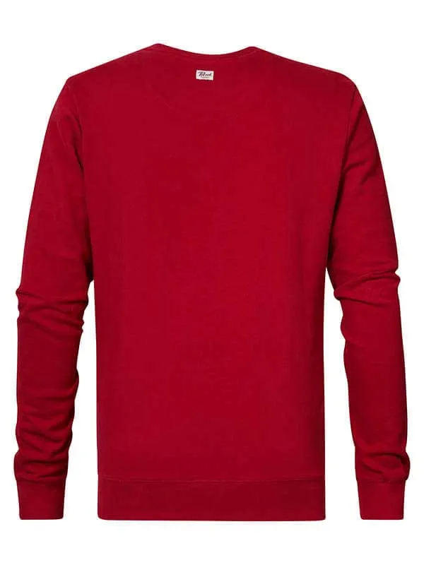 Men Knits and Sweats Petrol Industries Utah Crewneck Fire Red