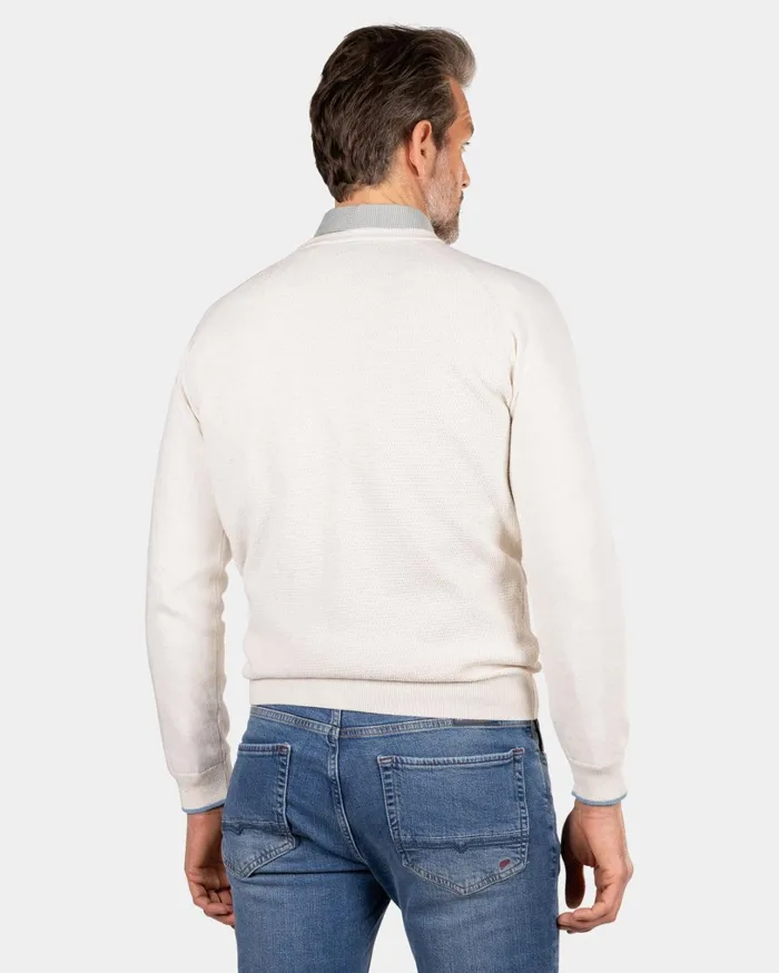Men Knitwear NZA New Zealand Auckland White Crew Neck Pullover 8211 Oat Sand Men Knitwear NZA New Zealand Auckland White Crew Neck Pullover 8211 Oat Sand