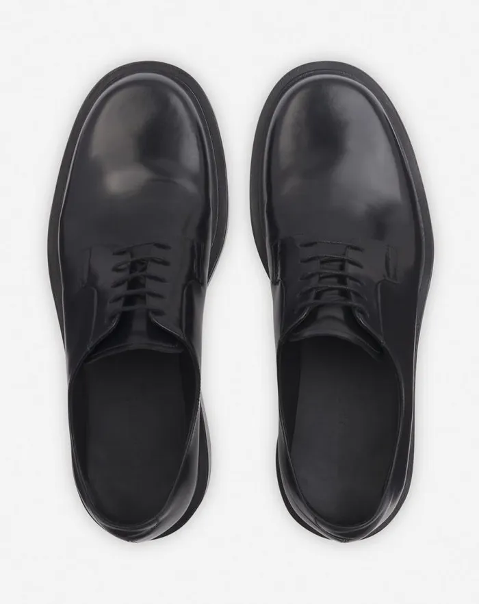 Men Lanvin Loafers and Derbies Banjo Leather Richelieu Black