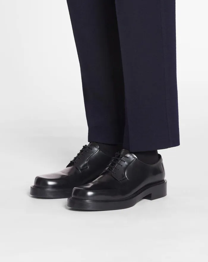Men Lanvin Loafers and Derbies Banjo Leather Richelieu Black