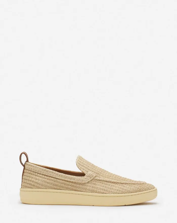 Men Lanvin Loafers and Derbies Cruiser Raffia Moccasins Natural