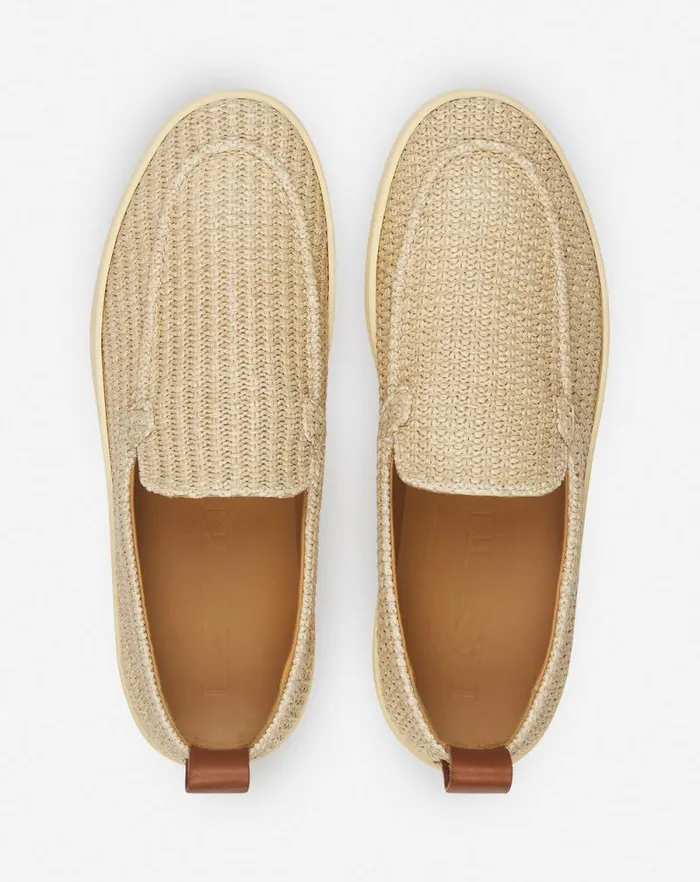 Men Lanvin Loafers and Derbies Cruiser Raffia Moccasins Natural Men Lanvin Loafers and Derbies Cruiser Raffia Moccasins Natural