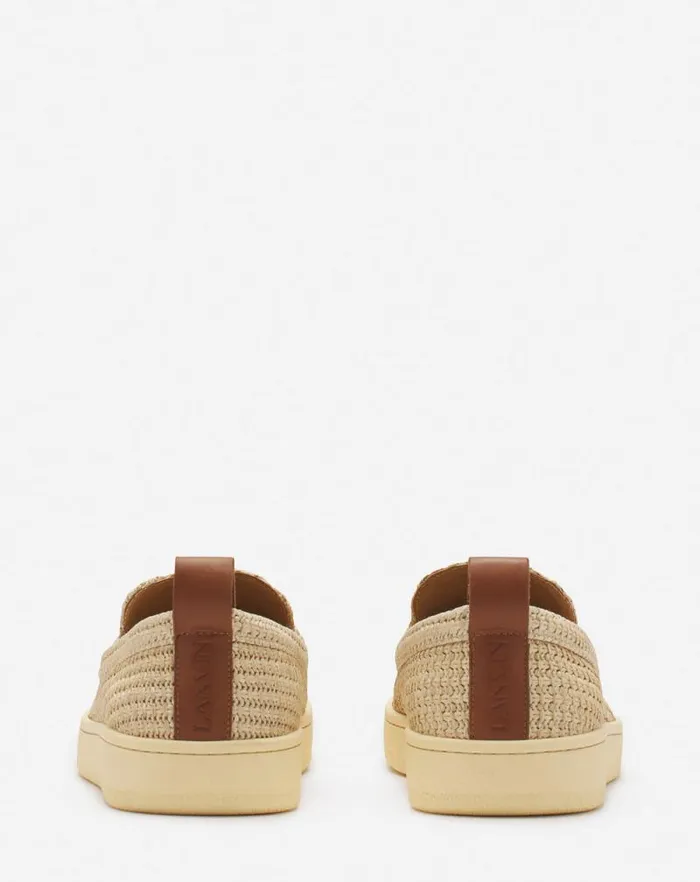 Men Lanvin Loafers and Derbies Cruiser Raffia Moccasins Natural Men Lanvin Loafers and Derbies Cruiser Raffia Moccasins Natural