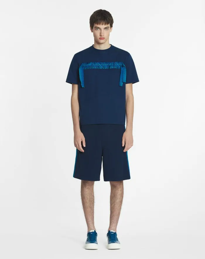 Men Lanvin Pants and Shorts Curb Side Shorts Petrol Blue Men Lanvin Pants and Shorts Curb Side Shorts Petrol Blue