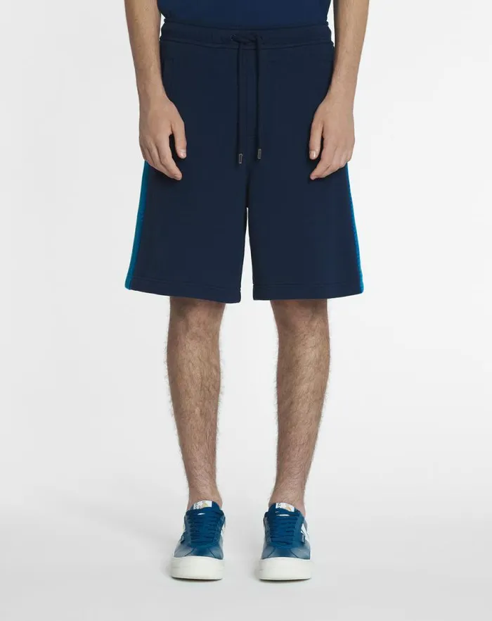 Men Lanvin Pants and Shorts Curb Side Shorts Petrol Blue Men Lanvin Pants and Shorts Curb Side Shorts Petrol Blue