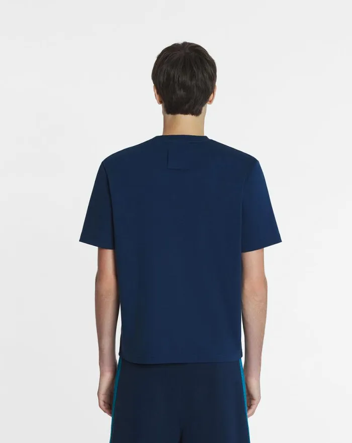 Men Lanvin Tshirts and Polos Lanvin Curb Lace Tshirt Petrol Blue Men Lanvin Tshirts and Polos Lanvin Curb Lace Tshirt Petrol Blue