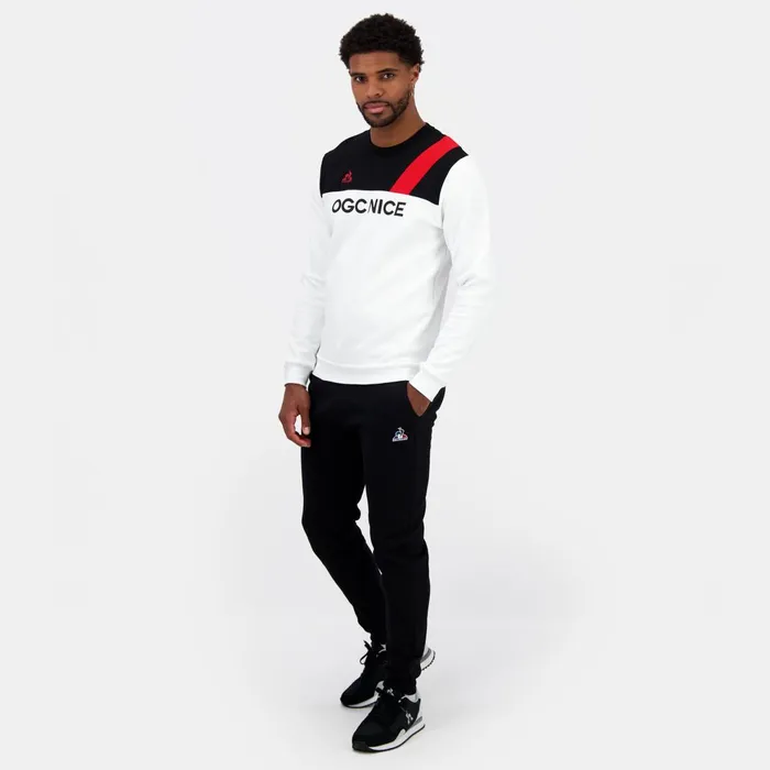 Men Le Coq Sportif Sweatshirts OGC Nice RoundNeck Sweatshirtshirt