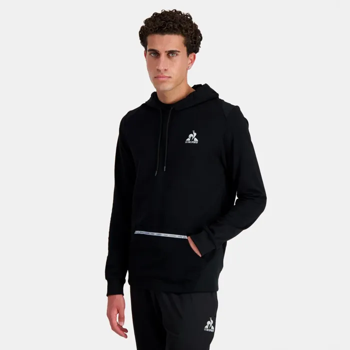 Men Le Coq Sportif Sweatshirts Training Performance Hoodie Black