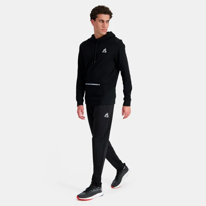 Men Le Coq Sportif Sweatshirts Training Performance Hoodie Black