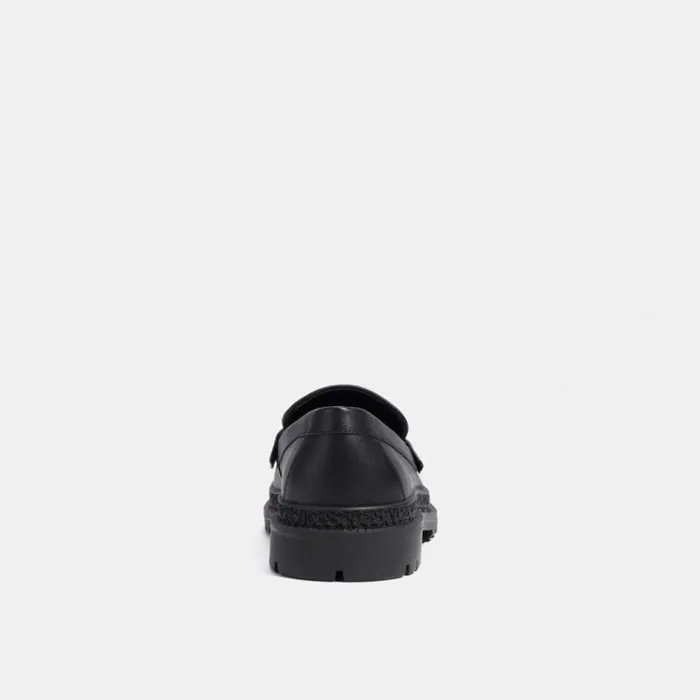 Men Loafers and Drivers Coach Loafer With Signature Jacquard And Signature Coin Black Men Loafers and Drivers Coach Loafer With Signature Jacquard And Signature Coin Black